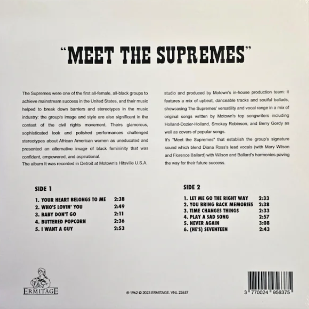 Supremes - Meet The Supremes (Clear Vinyl) - LP