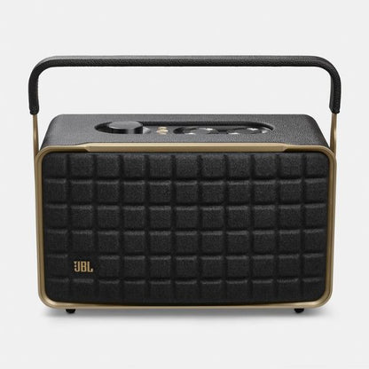 JBL Authentics 300 - Portable Retro-Style Smart Bluetooth Speaker with Powerful Sound, Wi-Fi, and Built-in Battery - Black