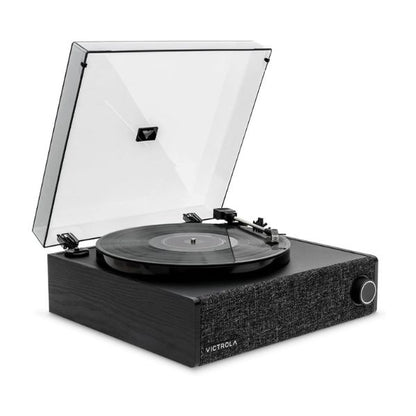 Victrola VTA-78 Eastwood LP Vinyl Record Player Bluetooth Speaker 3 Speed Turntable 12" Platter AT-3600L Moving Magnet Catridge Bluetooth Streaming RCA 3.5mm Output (Black)