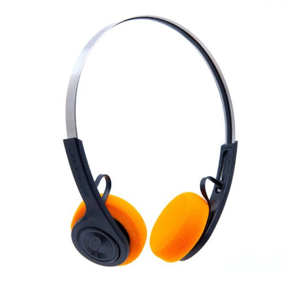 We Are Rewind EQ-001 Retro Bluetooth Headphones Including interchangeable ear pads (orange, yellow and black)