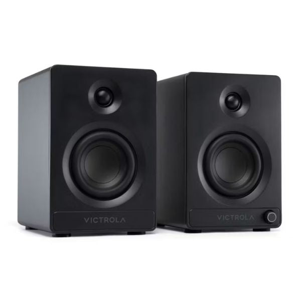 Victrola Tempo Bookshelf Speakers (VPS-400-BLK-INT)