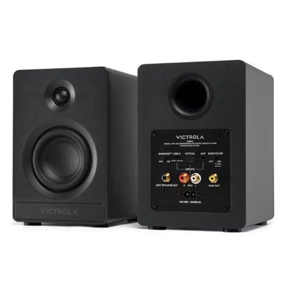 Victrola Tempo Bookshelf Speakers (VPS-400-BLK-INT)