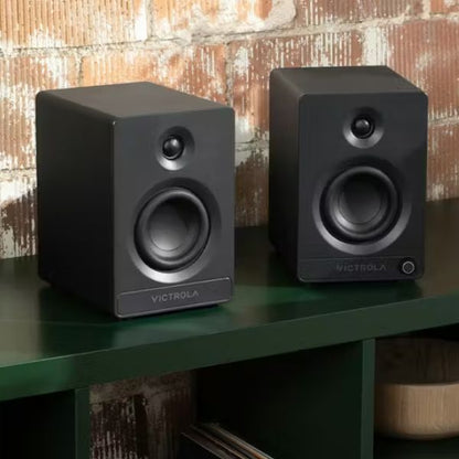 Victrola Tempo Bookshelf Speakers (VPS-400-BLK-INT)
