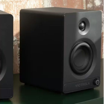 Victrola Tempo Bookshelf Speakers (VPS-400-BLK-INT)
