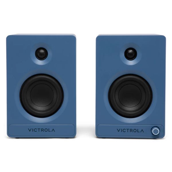 Victrola Tempo Bookshelf Speakers (VPS-400-BLU-INT)