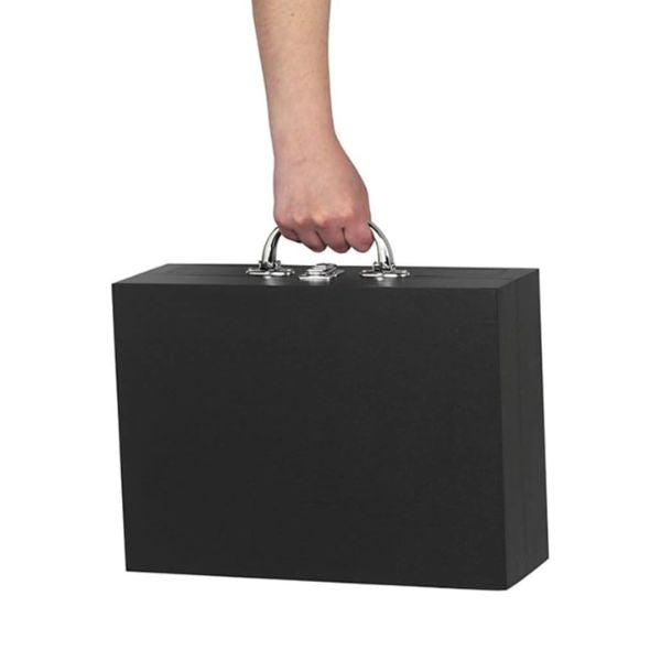 Ricatech RTT20 Turntable, Lightweight Portable Record Player With Speakers, Three Speed, Supports RCA Output, Headphone Jack, MP3 Playback. Exquisite Suitcase Style Vinyl Player (Black)