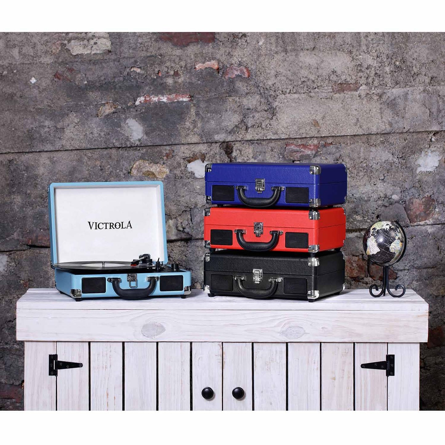 Decorative Suitcase Player - Victrola Journey- Black
