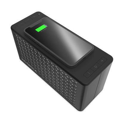 Victrola Music Edition 2 Tabletop Bluetooth Speaker and Wireless Charger (Black)