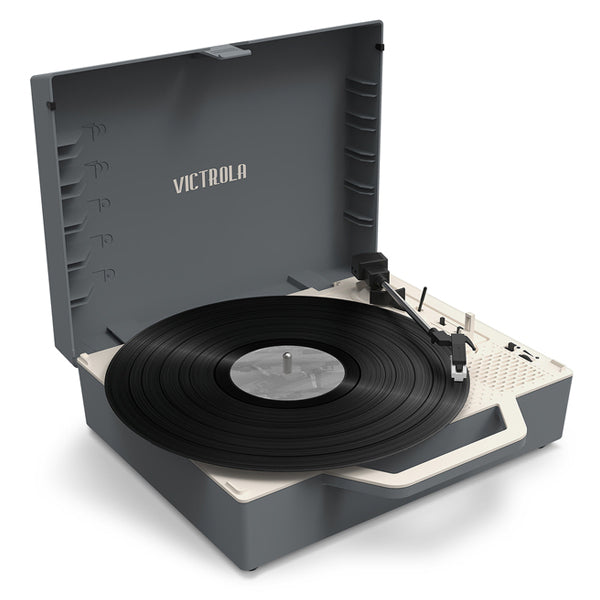 Victrola Re-Spin Sustainable Bluetooth Suitcase Record Player - Graphite Grey INT
