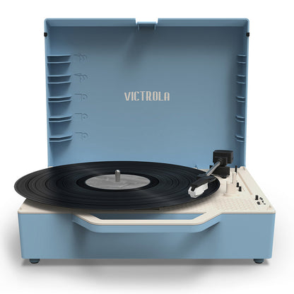 Buy Victrola Re-Spin Sustainable Bluetooth Suitcase Record Player - Light Blue INT. now online