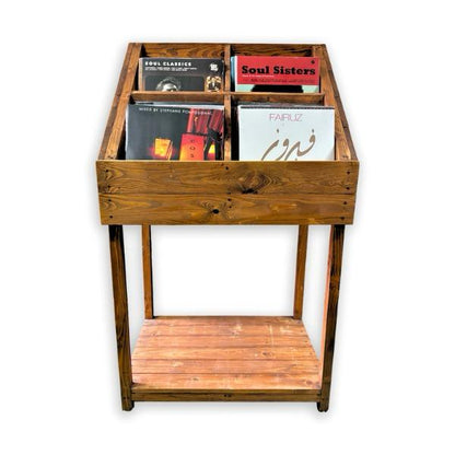 Wooden Vinyl Display Stand - Brown (As Is) Display Stand