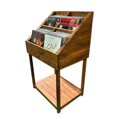 Wooden Vinyl Display Stand - Brown (As Is) Display Stand