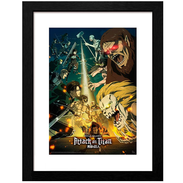 ATTACK ON TITAN - Framed print "S4 key art 3" (30x40)