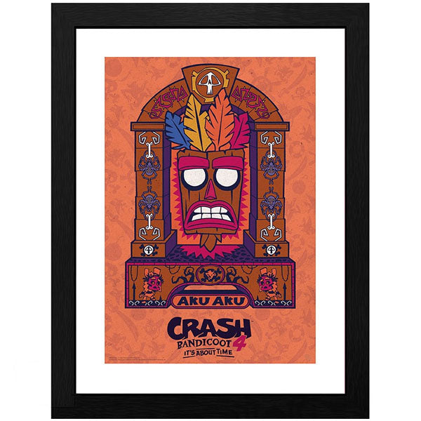 CRASH BANDICOOT- Framed print "Aku Aku" (30x40)