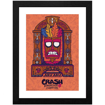 CRASH BANDICOOT- Framed print "Aku Aku" (30x40)