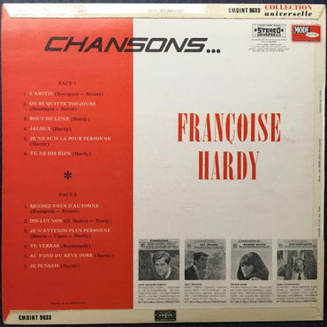Francoise Hardy - Chansons - LP(Used Vinyl). Shop now online in UAE