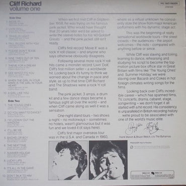 Cliff Richard - 20 Golden Greats Volume One - LP(Used Vinyl)