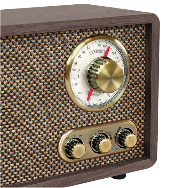 Victrola Retro Wood Bluetooth FM/AM Radio with Rotary Dial, Espresso. Buy now music store uae