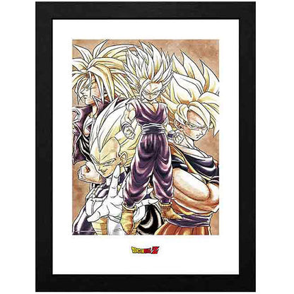 DRAGON BALL - Framed print "Super Saiyans" (30x40)