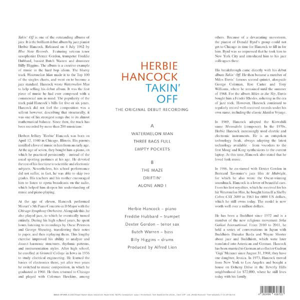 Herbie Hancock - Takin’ Off [The Original Debut Recording](Limited Edtion Clear Turquoise Vinyl) - LP