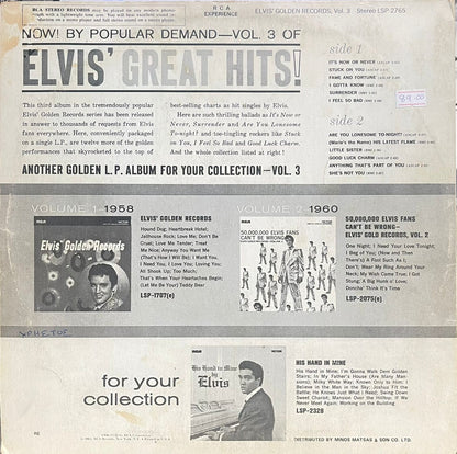 Elvis Presley - Elvis' Golden Records Volume 3 - LP (Used Vinyl)