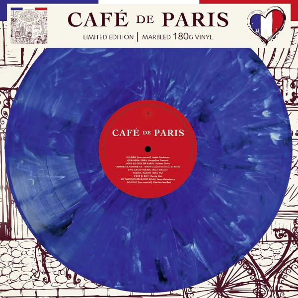 Various Artist - Café de Paris (Limited Edition, Blue Marbled Vinyl) - LP
