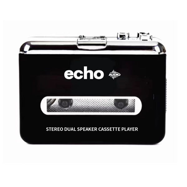 Echo Audio Cassette Player with built-in speaker ( The Jackson Walkman ) - Black