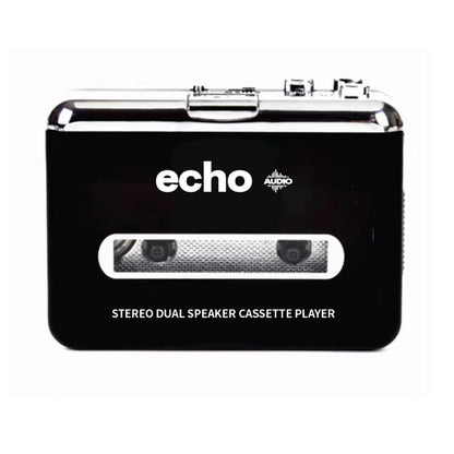 Echo Audio Cassette Player with built-in speaker ( The Jackson Walkman ) - Black