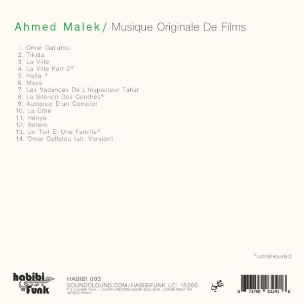 Ahmed Malek - Musique Originale De Films - LP