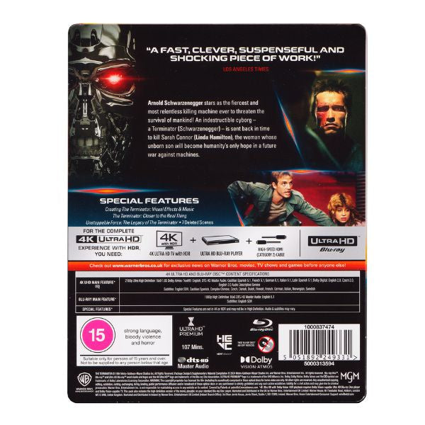 The Terminator (40th Anniversary Edition Steelbook) - Blu-ray 4K
