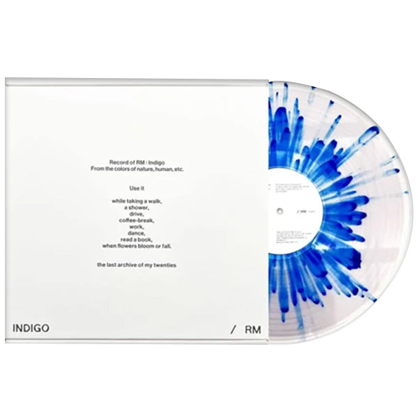 RM - Indigo (Limited Edition Clear with Blue splatter Vinyl) - LP