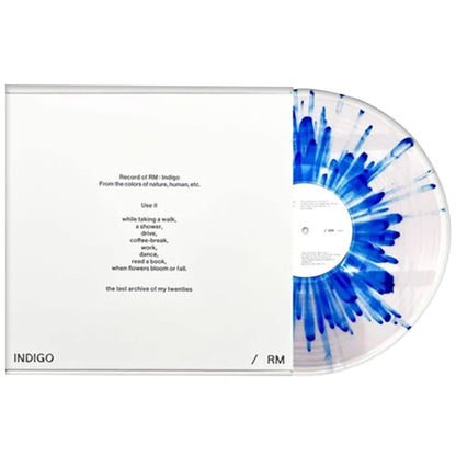 RM - Indigo (Limited Edition Clear with Blue splatter Vinyl) - LP