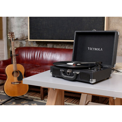 Decorative Suitcase Player - Victrola Journey- Black