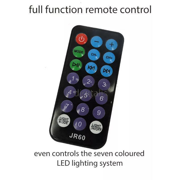 Steepletone Bluetooth Jukebox USB CD Player LED SD MP3 Tabletop Wurlitzer Style