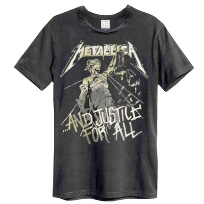 Metallica - Metallica And Justice For All Amplified Vintage Black T Shirt