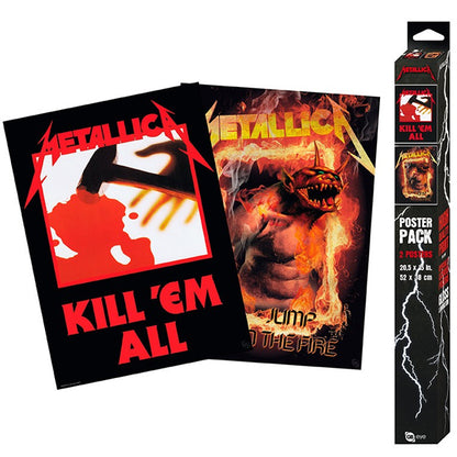 METALLICA - Set 2 Posters Chibi 52x38 - Kill'Em All/Fire Guy