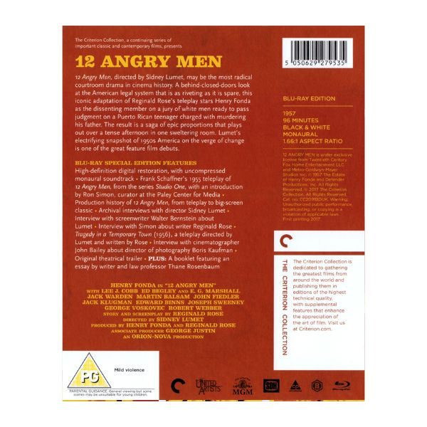 12 Angry Men - Criterion Collection - Blu-Ray