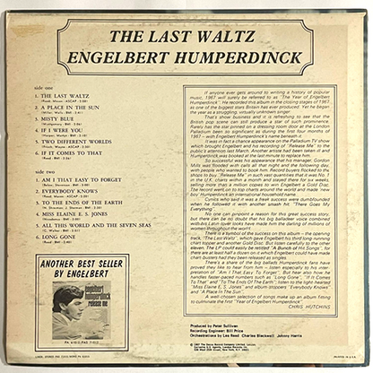 Engelbert Humperdinck - The Last Waltz - LP  (Used Vinyl)