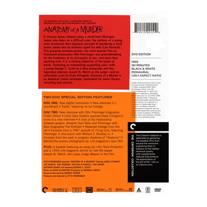 Anatomy Of A Murder - (Criterion Collection) Blu-ray