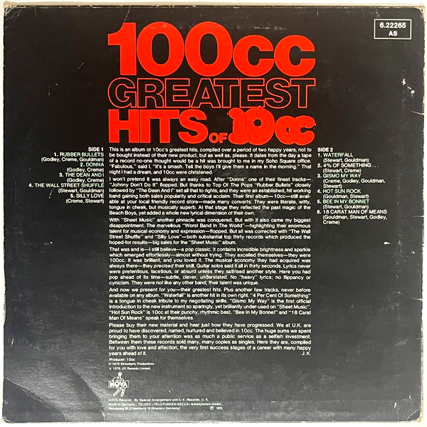10cc - 100cc: Greatest Hits Of 10cc - LP (Used Vinyl). Now available online in UAE