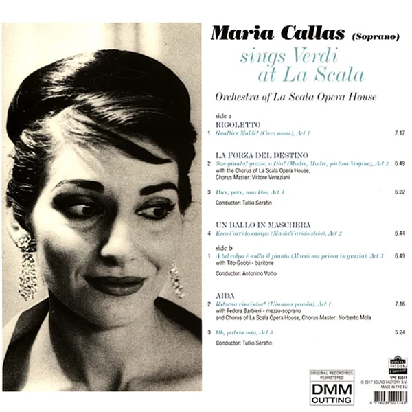 Maria Callas - Sings Verdi At La Scala - LP