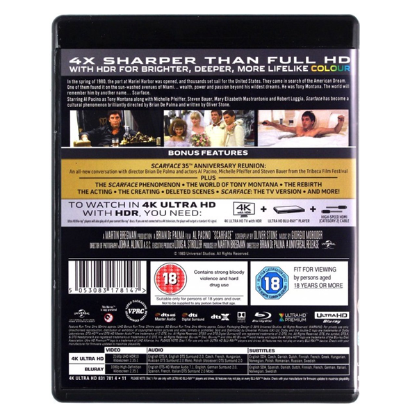 Scarface 1983 - 35th Anniversary - Blu-ray - 4K