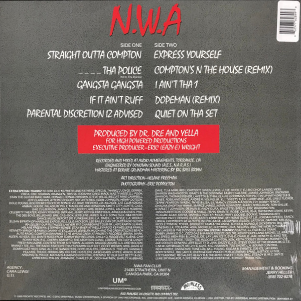 NWA - Straight Outta Compton (Limited Edition Red Vinyl) - LP