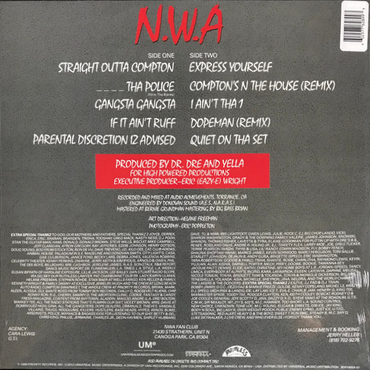 NWA - Straight Outta Compton (Limited Edition Red Vinyl) - LP