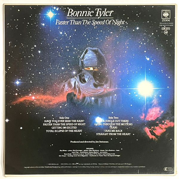 Bonnie Tyler ‎– Faster Than The Speed Of Night - LP (Used Vinyl)