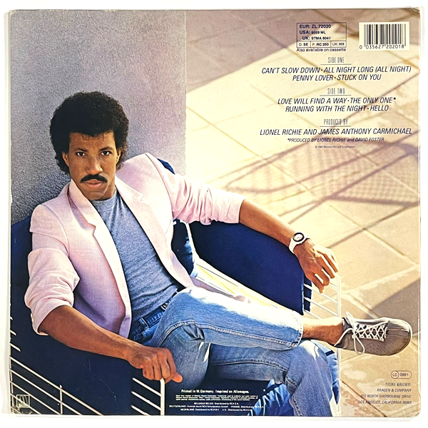 Lionel Richie - Can't Slow Down - LP (Used Vinyl)