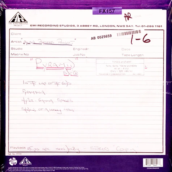 Alan Parsons Project - Pyramid - Work In Progress (RSD 2024 Exclusive Limited Edition Orange Vinyl - Limited to 4200 Units) - LP