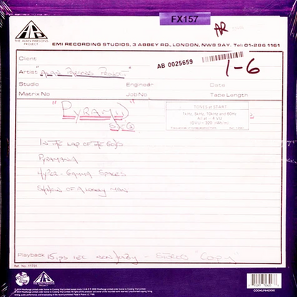 Alan Parsons Project - Pyramid - Work In Progress (RSD 2024 Exclusive Limited Edition Orange Vinyl - Limited to 4200 Units) - LP