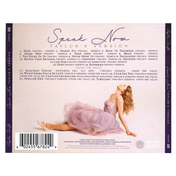 Taylor Swift Speak Now CD