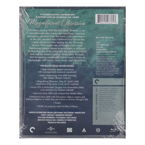 Magnificent Obsession - The Criterion Collection - blu-ray